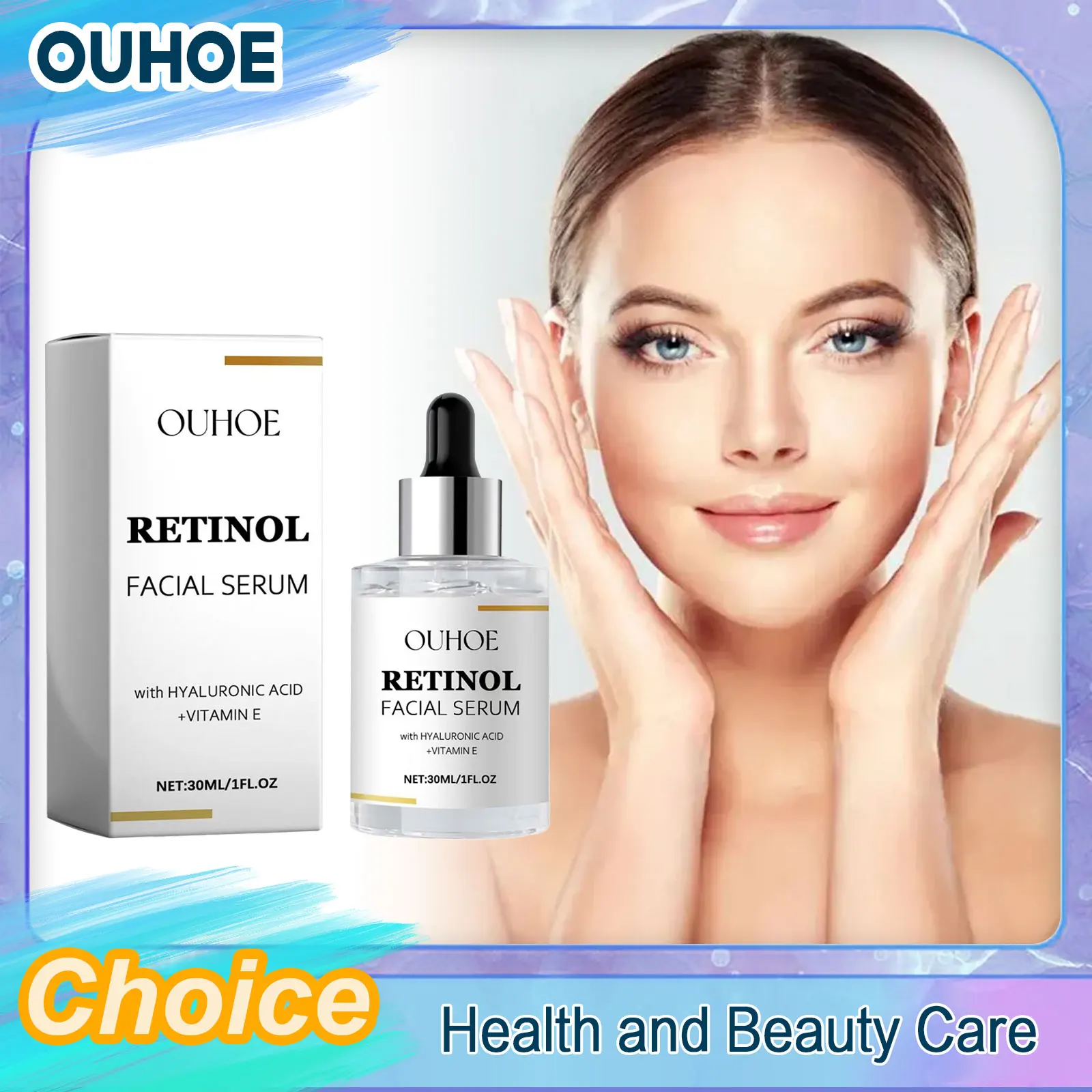 Retinol Facial Serum Fade Fine Line Deep Moisturizing Smoothing Firming Brightening Repairing Renewing Essence Skin Care ผลิตภัณฑ์