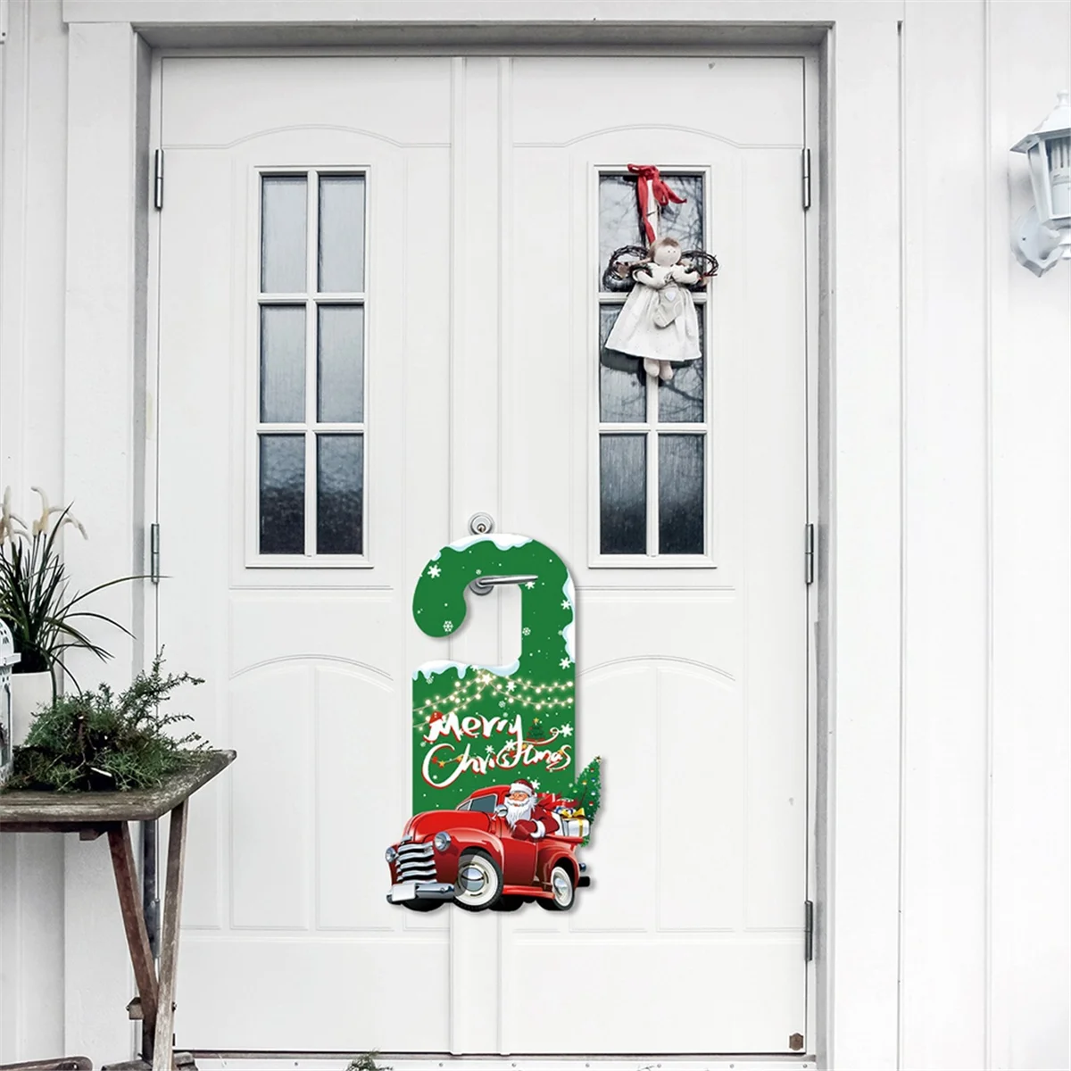 Décoration de cintre de poignée de porte de Noël, ornement de Noël, pendentif de poignée de porte, signe, 6 pièces