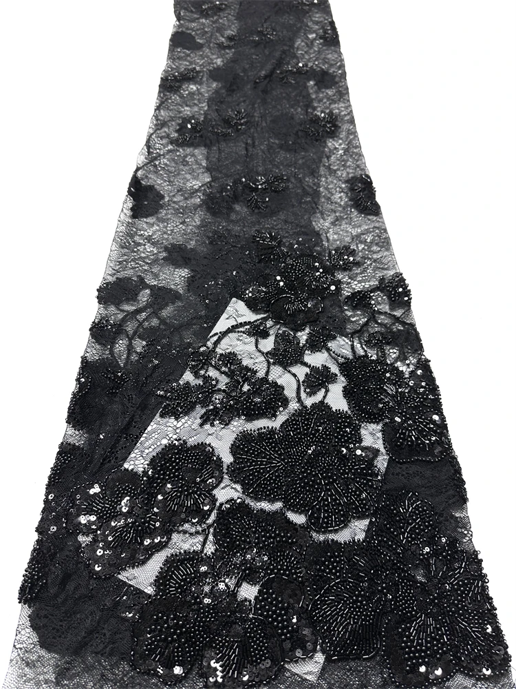 ผ้าลูกไม้ปักลายลูกปัดแบบไนจีเรีย ปี 2026 คุณภาพสูง ผ้าตาข่ายฝรั่งเศสประดับเลื่อม ผ้าทูลล์ลูกไม้แอฟริกัน สำหรับงานแต่งงานหรูหรา ผู้หญิง