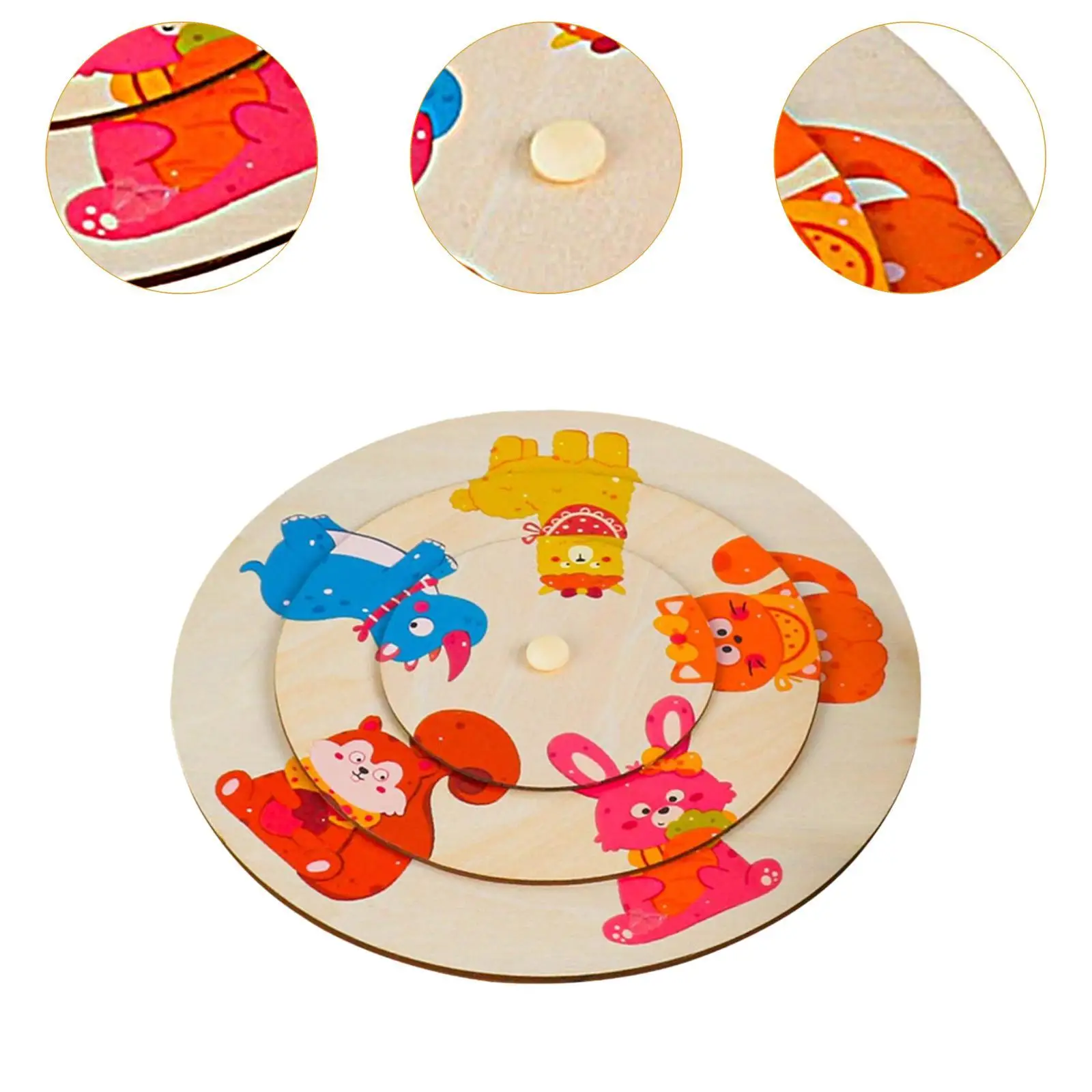 Wooden Matching Puzzles Preschool Learning Activities Educational Toy Color Toy for Toddlers Kids 2-5 Years Old Boys Girls