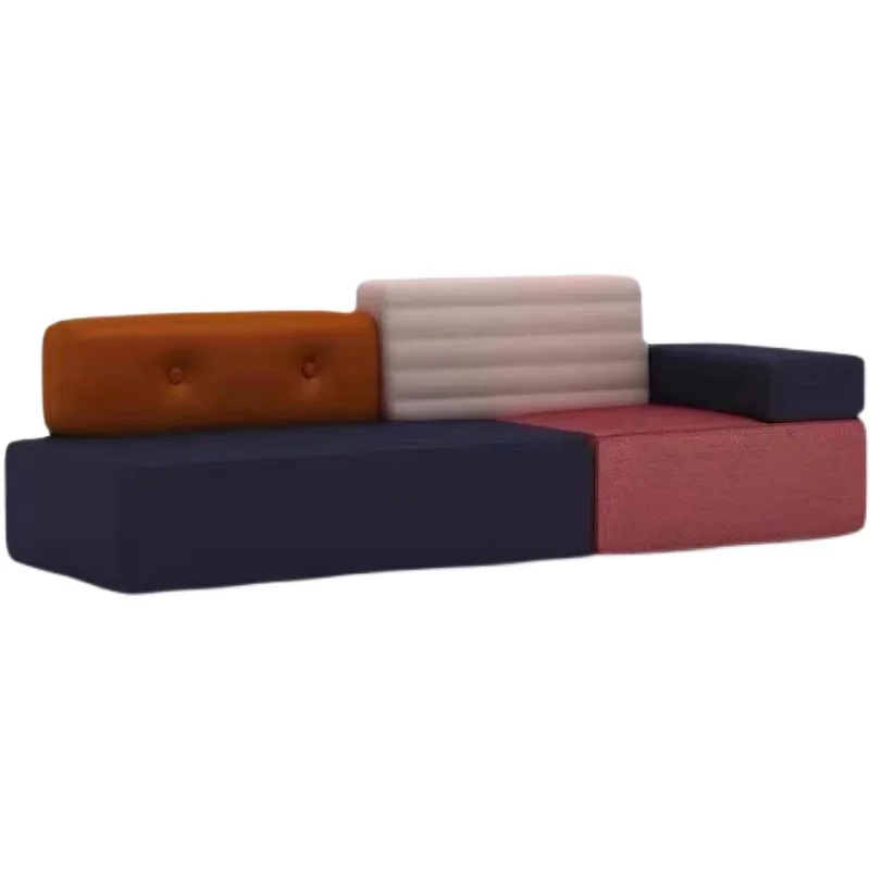 Nordic simple creative fashion sofa Italian modern designer theme small apartment color matching floor sofa