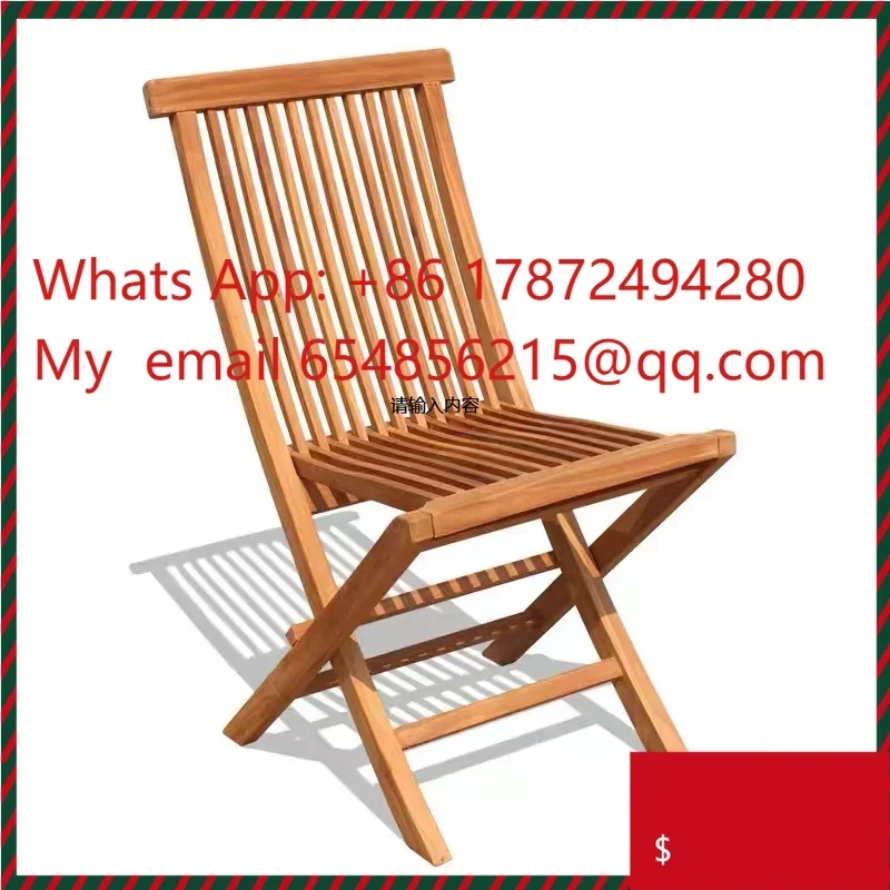 Teak Wood Folding Chair Outdoor Foldable Patio Garden Furniture for Yard & Patio