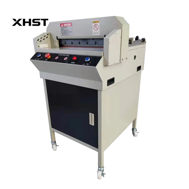 

Профессиональный электрический резак для бумаги 450 мм, ручное управление, формат А3, вертикальный тип, сменное лезвие, автоматическое позиционирование, 40 мм