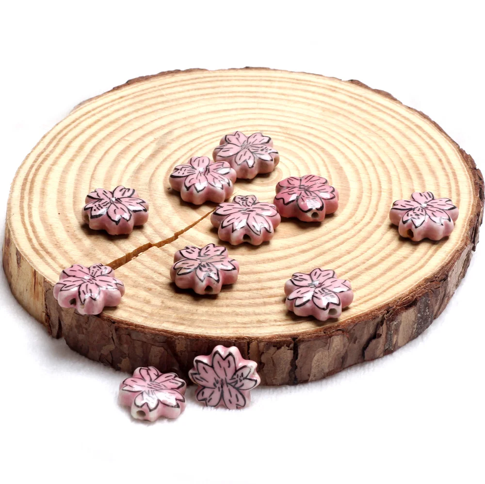 

3PCS/Lot Ceramic Small Flowers DIY Necklace/Bracelet/Earrings Making Jewelry