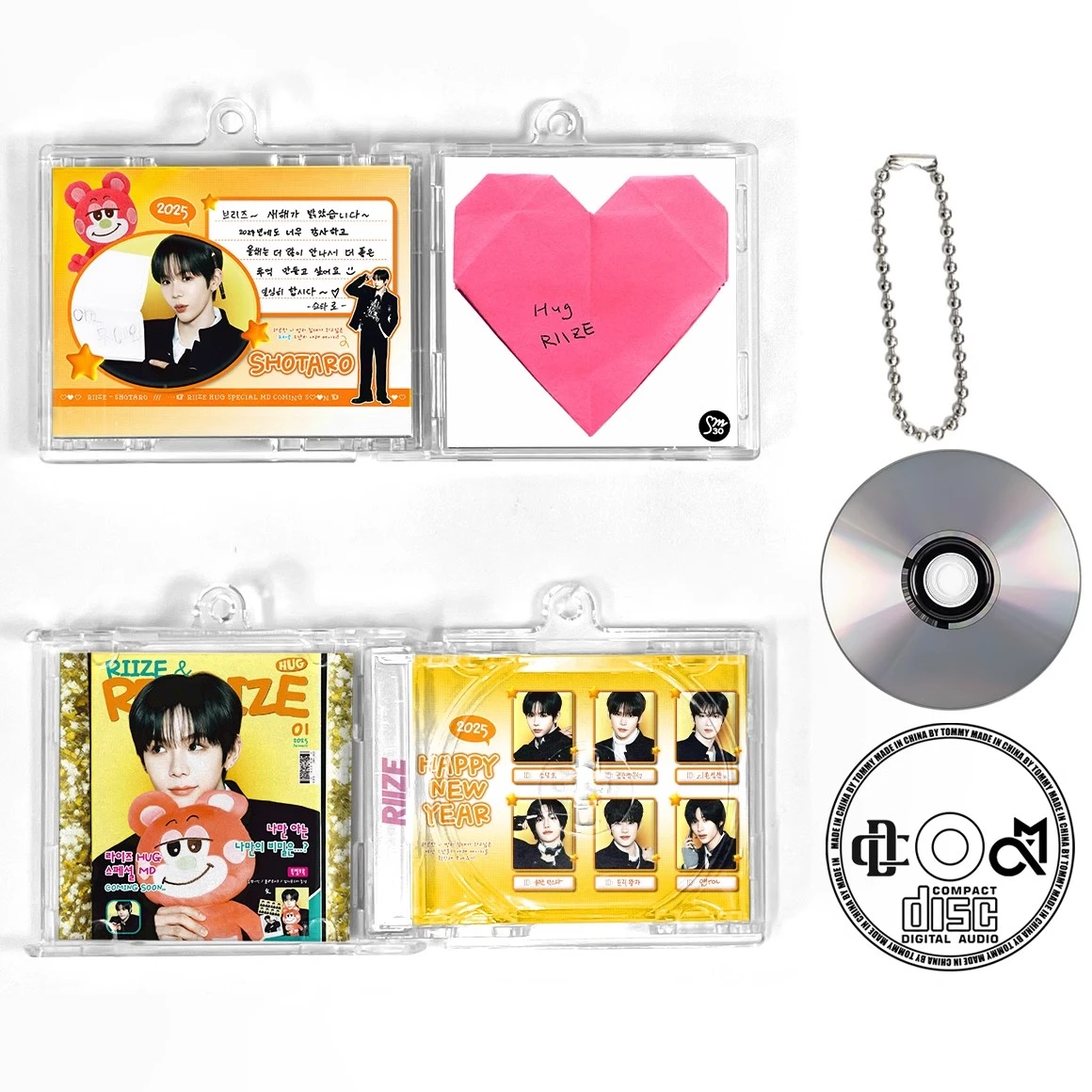 HUG RIIZE Osaki Shotaro MINI Music CD NFC Keychain Play Songs RISE&REALIZE Album Necklace Cosplay Pendant Acrylic Key ring Gifts view 6