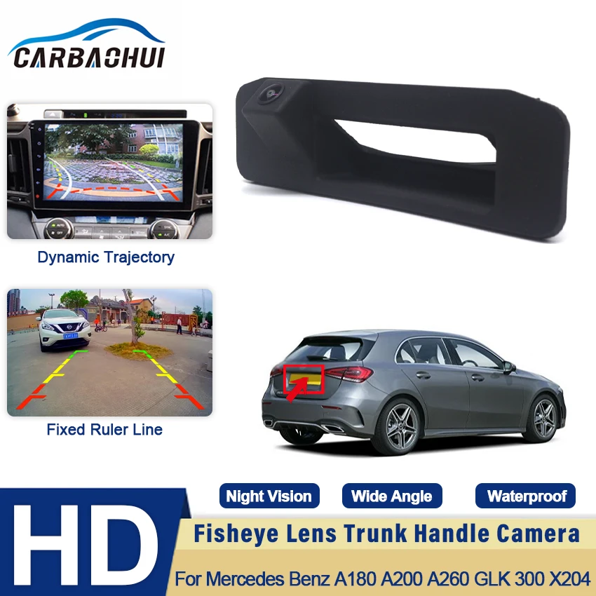 

170 Degree HD 1080x720P Night Vision Vehicle Rear View Reverse Camera For Mercedes Benz A180 A200 A260 GLK 300 X204 Dynamic