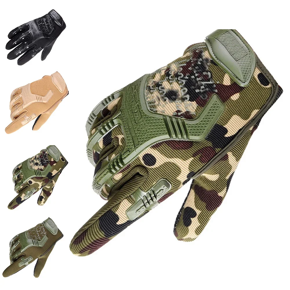 Tactical  Gloves Half Finger Paintball Airsoft Shot Combat Anti-Skid Men Bicycle Full Finger Gloves Protective Gear