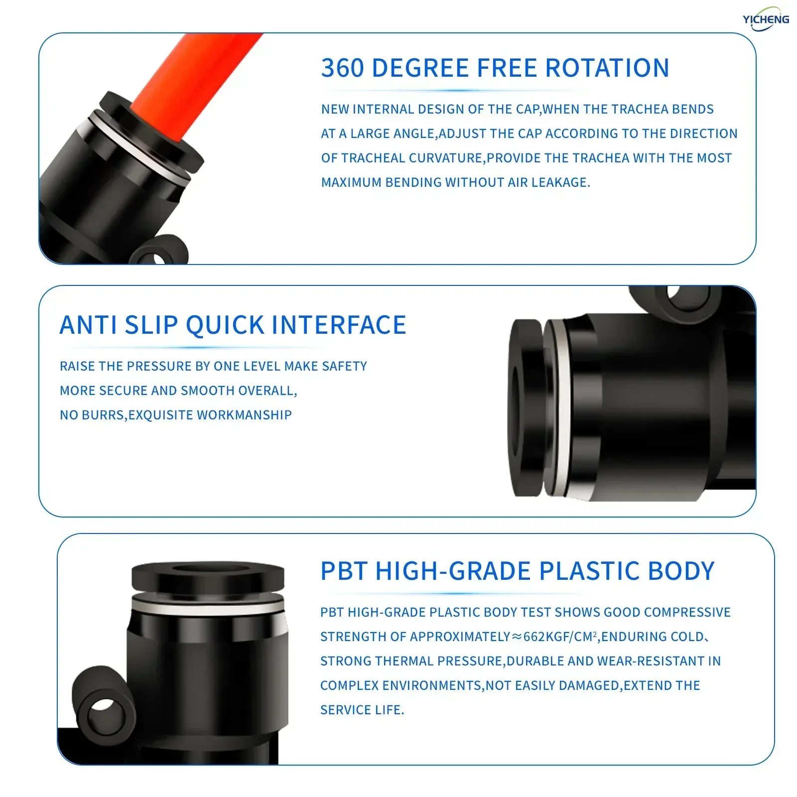 PNEUMATIC Hose Connector Elbow 90° 2Ways 6MM- 6MM Tube OD Push to Connect Tube Quick Fittings Push Lock (Pack of 30)