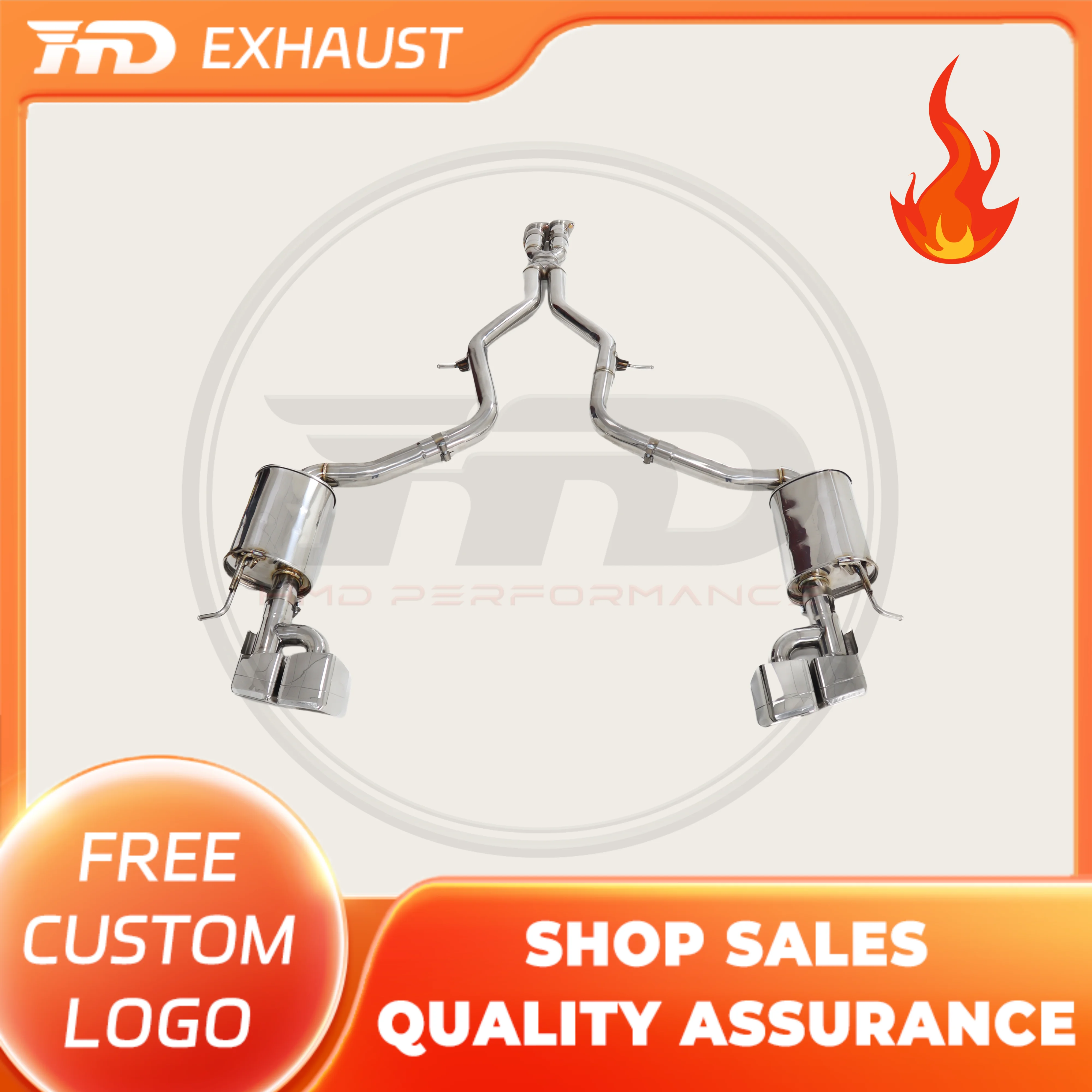 

HMD Hot sale Stainless Steel Exhaust System Performance Catback For Mercedes Benz AMG E63 W211 Muffler Without Valve car