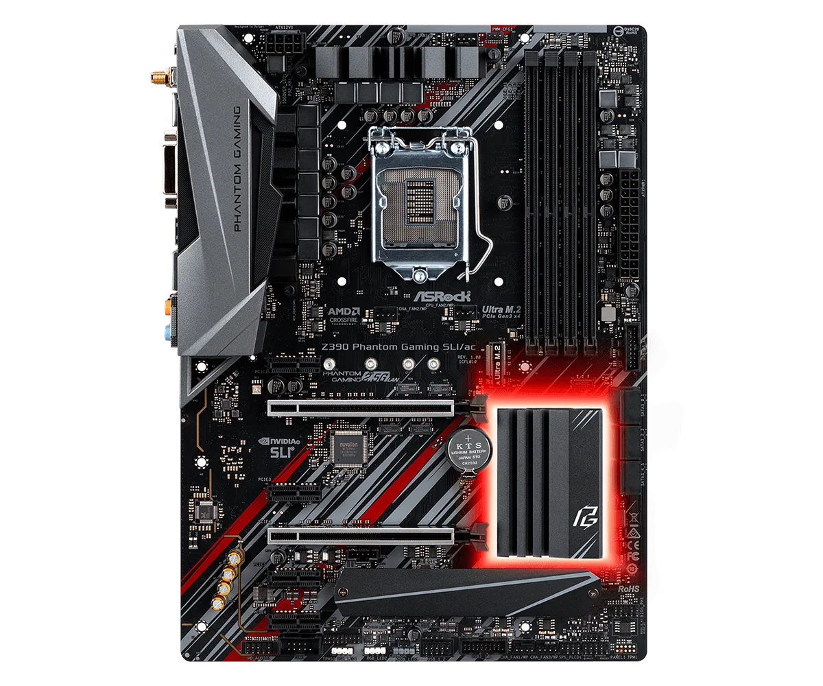 ASRock Z390 Phantom Gaming SLI/ac Motherboard 1151 intel Z390 DDR4 128GB support i9-9900 9400F 8600 9300 8100 9700 9600 cpu