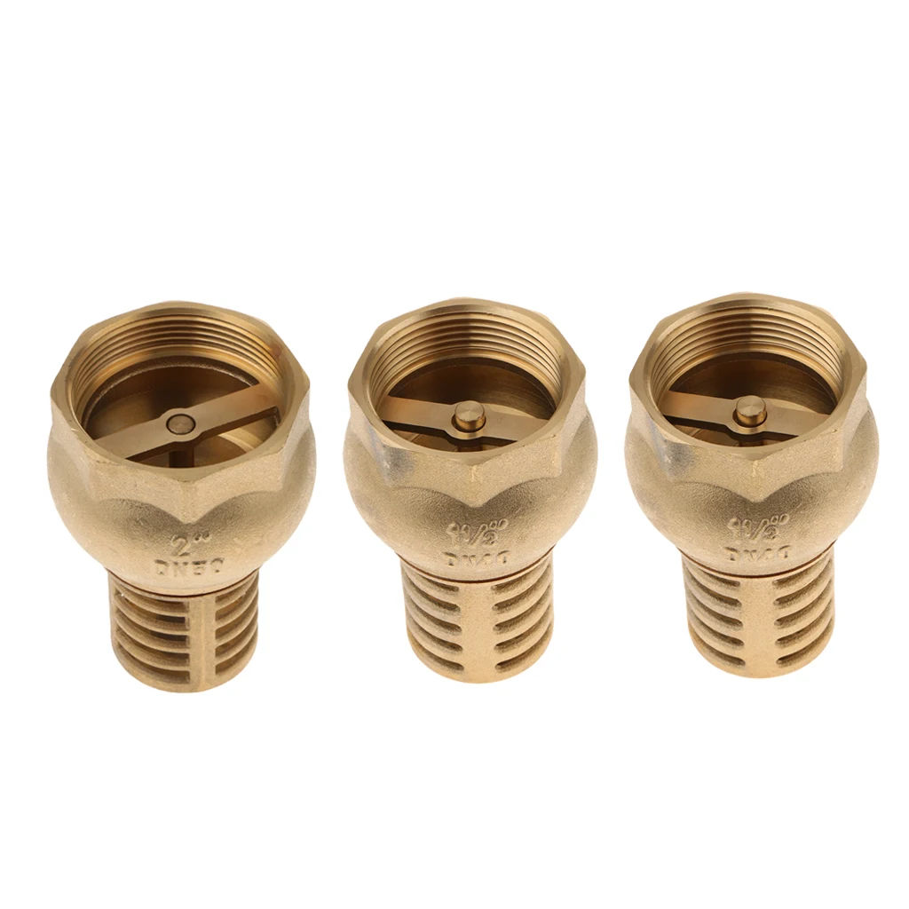Brass Foot Valve Female Thread Bottom Valve Strainer Check Valve Water Pump Inlet Filter for Irrigation System
