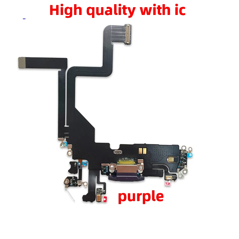 New 1:1 with IC For iphone 14 pro 14pro Charging Port Flex Microphone Mini USB Charger Dock Connector Repair Replacement