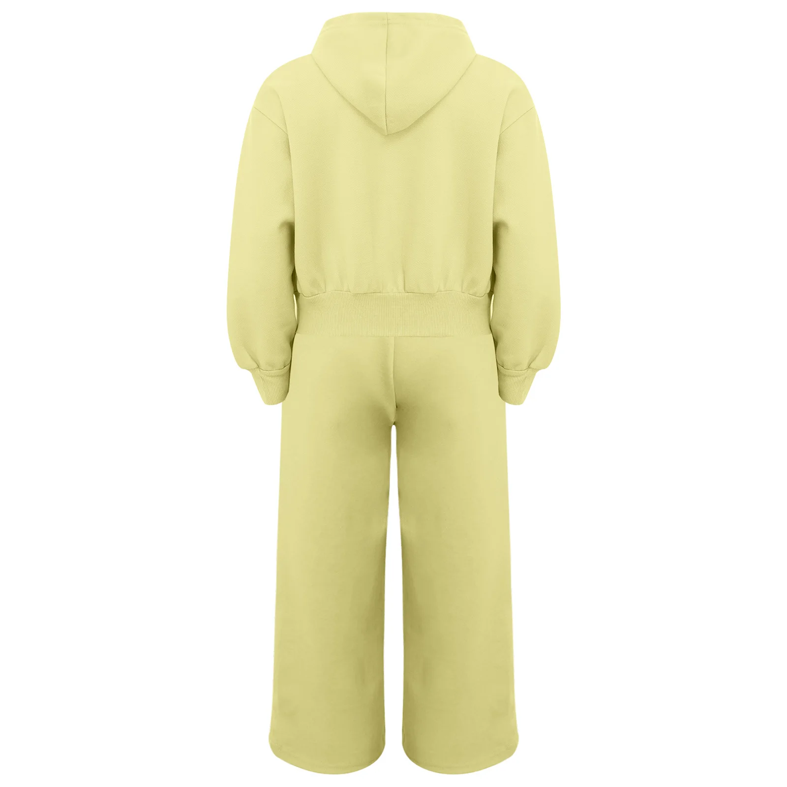 Set sportivo da 2 pezzi per ragazze, giacca con cappuccio e cerniera a maniche lunghe per yoga, palestra, allenamento, corsa, con pantaloni a gamba larga, abbigliamento per attività all'aperto