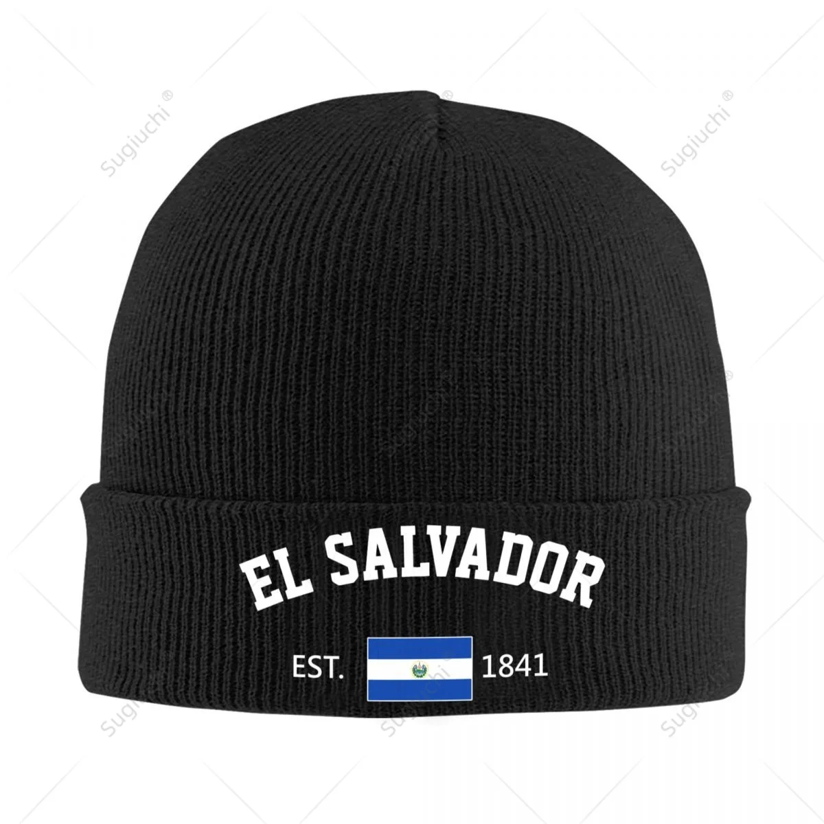 Вязаная шапка унисекс, стиль Эль-Сальвадор EST.1841, День независимости для мужчин, женщин, мальчиков, зимняя флейка, теплая шапочка