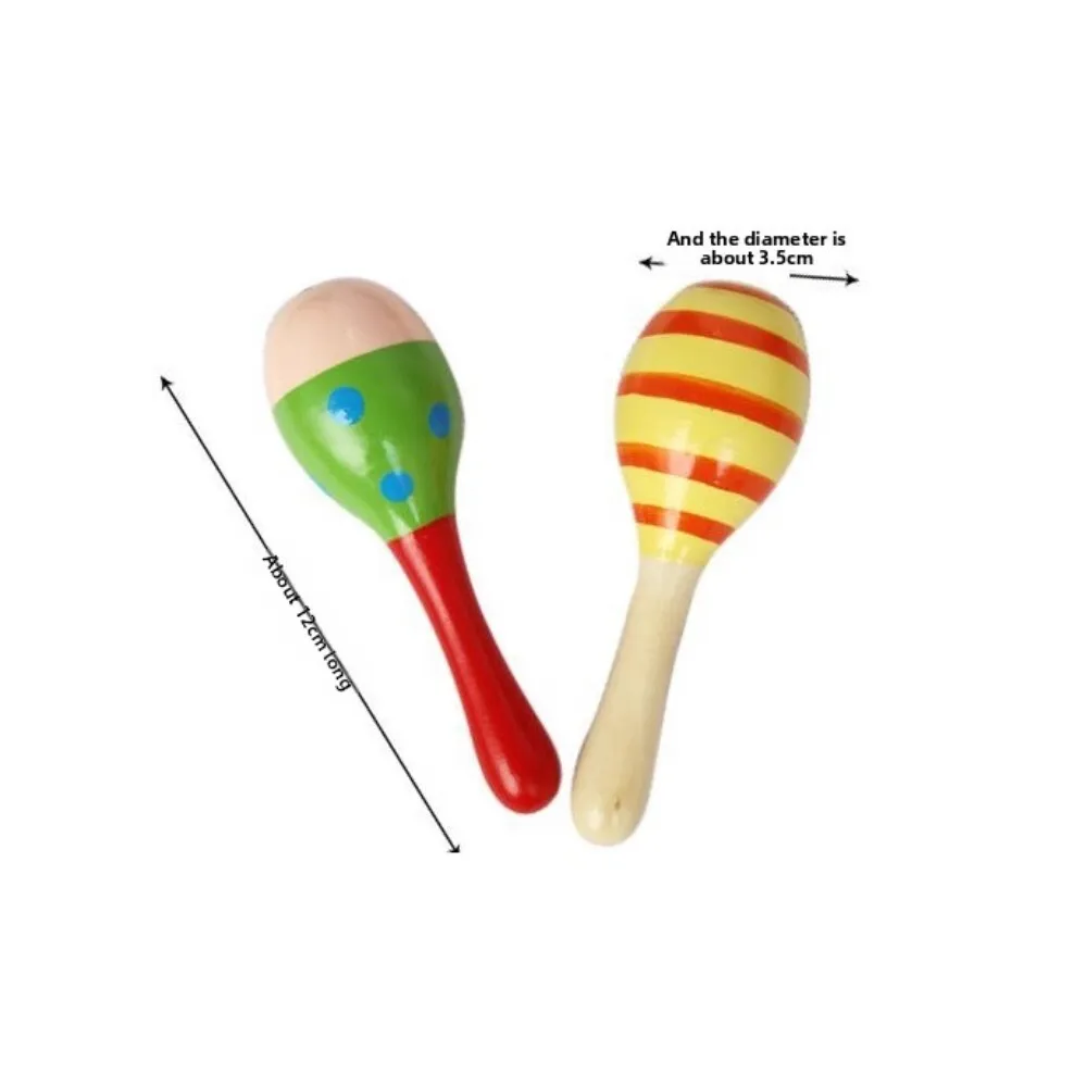 Wooden Small Hammer Toy for Babies 0 3 Years Practice Grasping Skills with Cartoon Sand Ball Rattle Developmental Activity