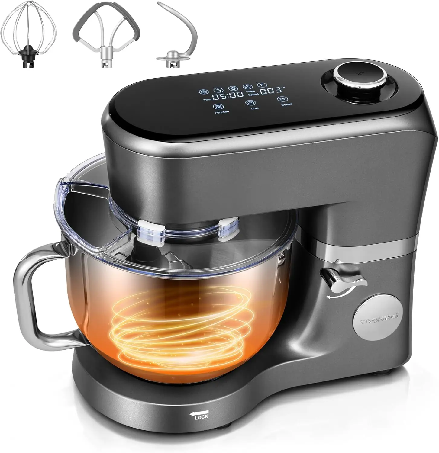 

Electric Stand Mixer with Fermentation, 6QT Bowl, 11 Speeds, Dough Proofing, Quiet Motor for Baking Bread and Cakes