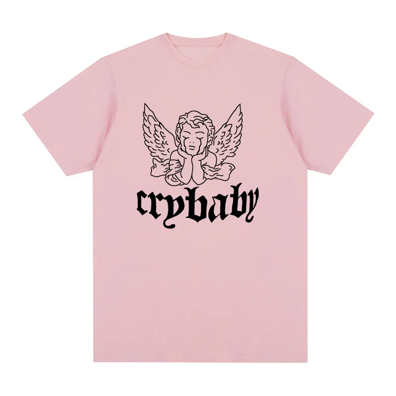 Lil Peep Angel Cry Baby Vintage Pink T-shirt Round Collar Pure Cotton Men T shirt New TEE TSHIRT Womens Tops Unisex