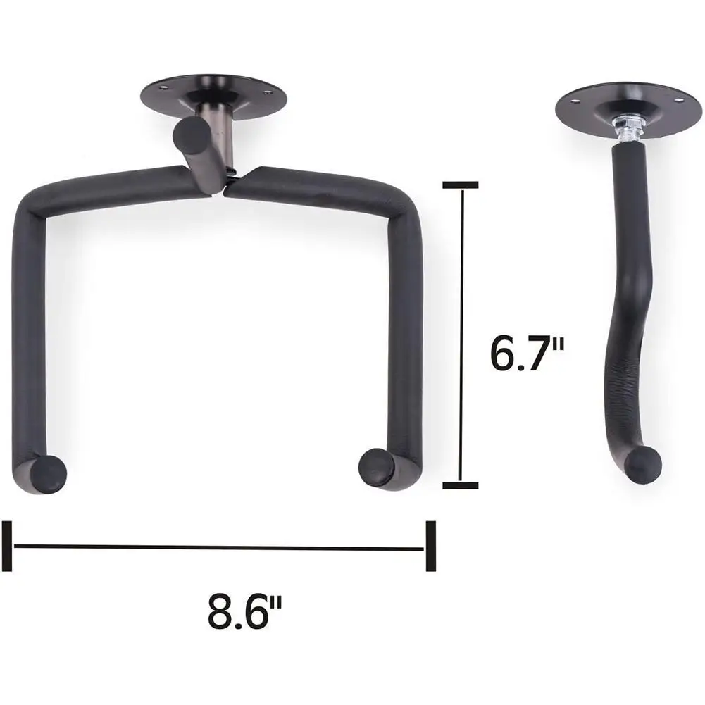 Supporto per gancio per montaggio a parete per chitarra orizzontale in metallo per chitarra acustica, basso, violini, mandolini, supporto per