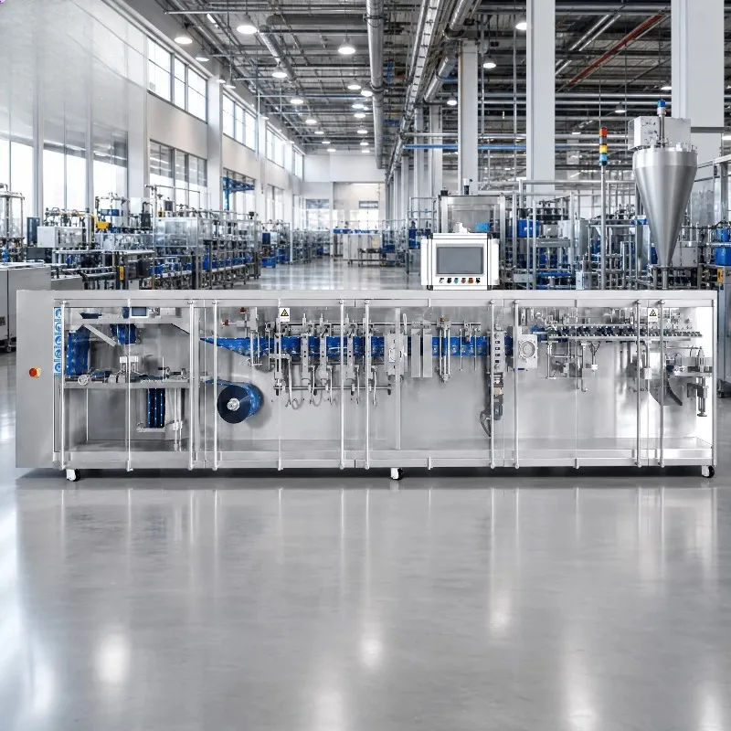 Automatic Horizontal Premade Pouch Packaging Machine with Liquid Filler for Juice Sauce Paste Chemical Commodity Customized
