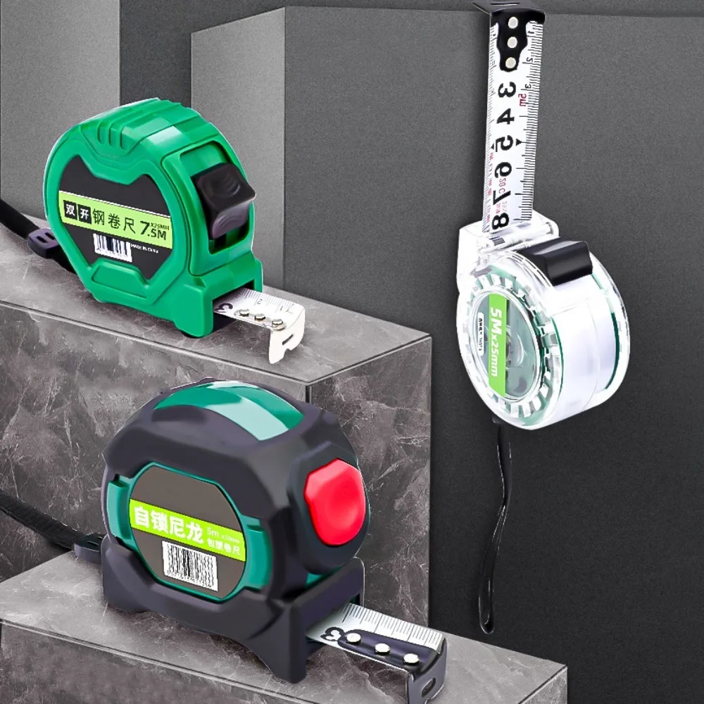 Steel Tape Measure Drop-Resistant 3/5/7.5/10m Measuring Steel Tape Thickened Anti-abrasion Steel Tape Measure Woodworker