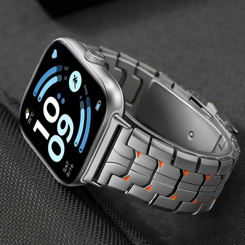 New Stainless Steel Strap For Redmi Watch 6 5 4 Band Metal Men Bracelet Correa For Xiaomi Miband 10 Pro/9 Pro/8 Pro Watchband