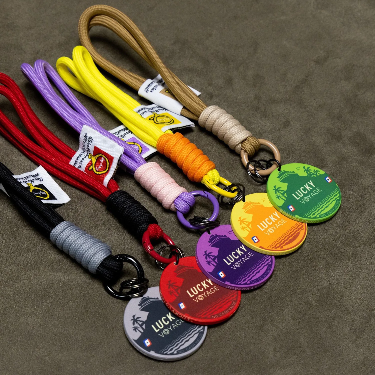 

Lucky Rope Keychain Motorcycle Key Ring For BMW Honda YAMAHA and more Good Luck Journey Begins Lucky Voyage