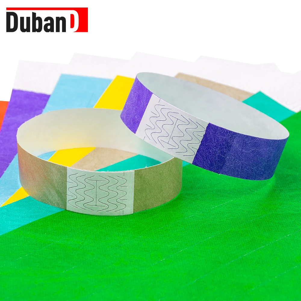 

HOT 1056D disposable wristband with self-adhesive strip DuPont Tyvek waterproof wristband