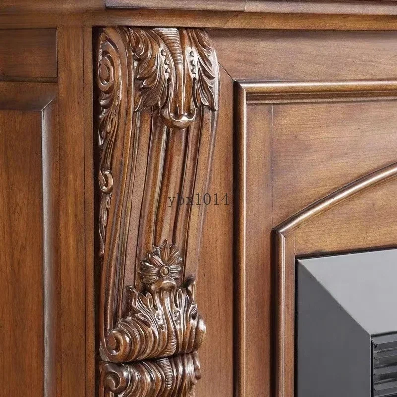 مدفأة خشبية صلبة ريفية أمريكية، خزانة عرض عتيقة لغرفة المعيشة، ديكور منزلي، خزانة عرض عتيقة