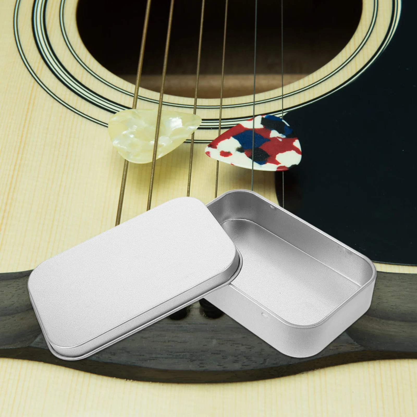 

Pick Storage Box Guitar Organizer Candy Picks Collection Display Case Plectrum Holder Metal Holders