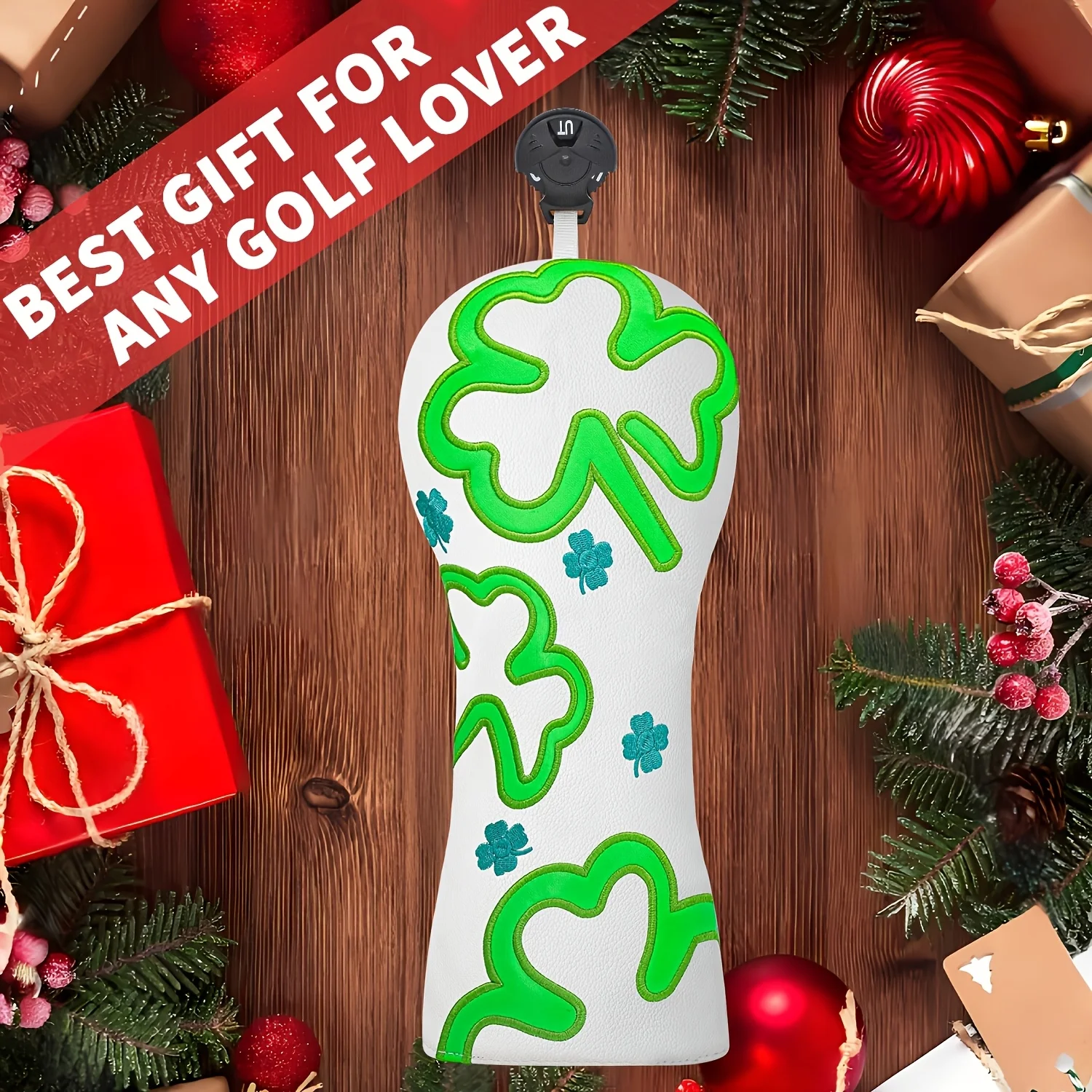 1pc/3pcs Clover Design Golf Club Covers, Including Driver, Fairway Wood, Hybrid; Funny Golf Club Head Covers - Suitable for Male image 5
