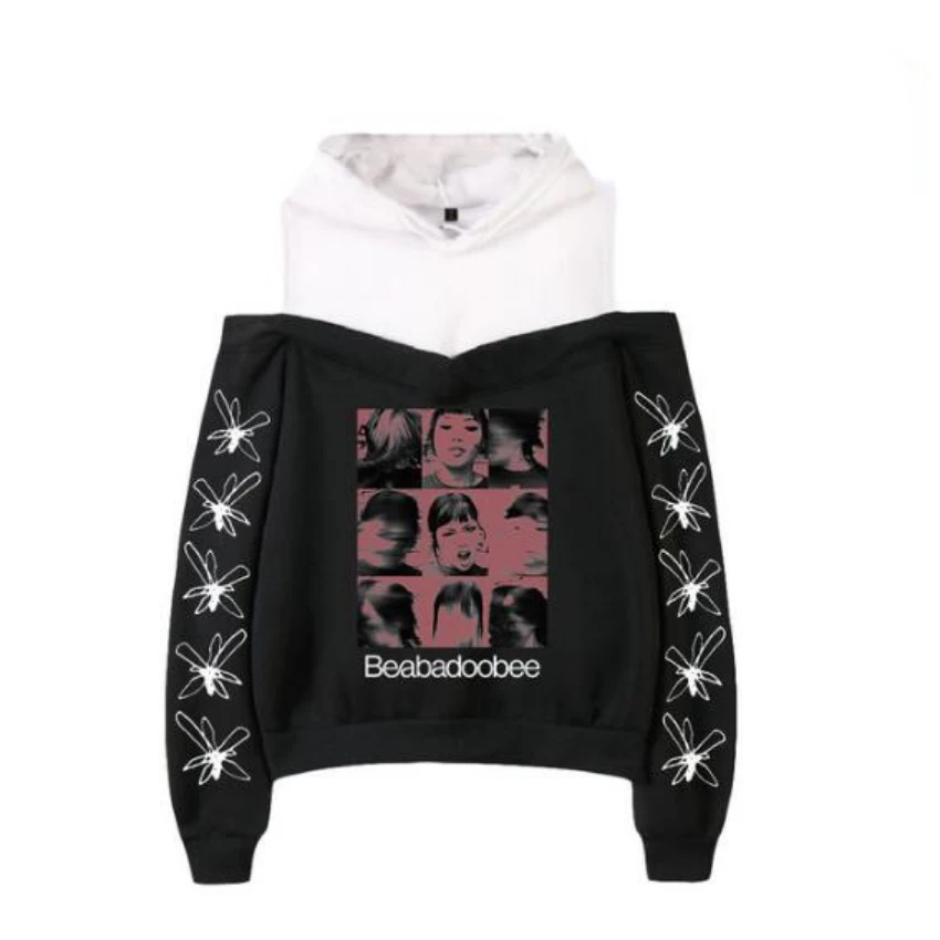 

Singer Beabadoobee Merch Sexy Off Shoulder Hoodies Women Fashion Pullover Hooded Sweatshirt Streetwear Clothes