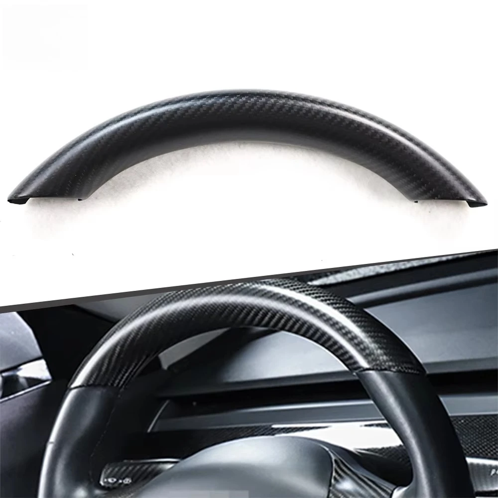 

Steering Wheel Top Cap Dry Carbon Fiber For Tesla Model 3 & Y