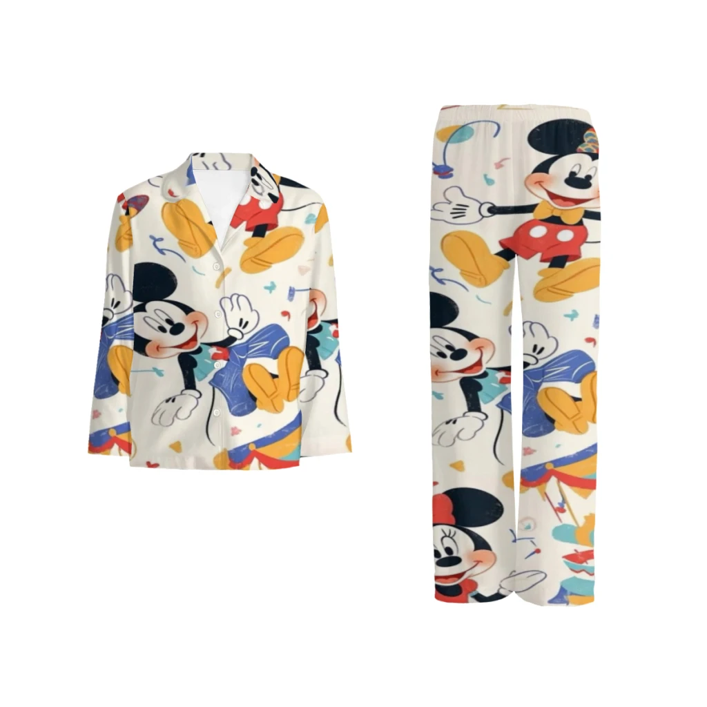 

Disney Mickey Mouse Complete set of printed pajamas, comfortable/cute/patterne