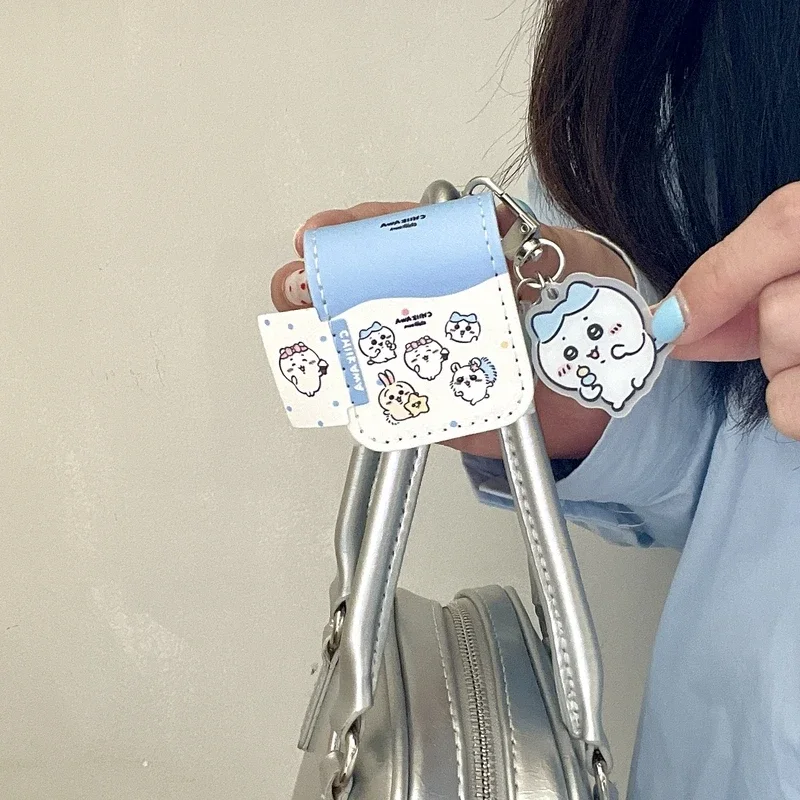 لطيف الكرتون أنيمي Chiikawa حقيبة جلدية حقيبة سماعة الاذن ل AirPods 1 2 3 4 Pro 2021 سماعة لاسلكية تعمل بالبلوتوث سماعة سماعة حقيبة