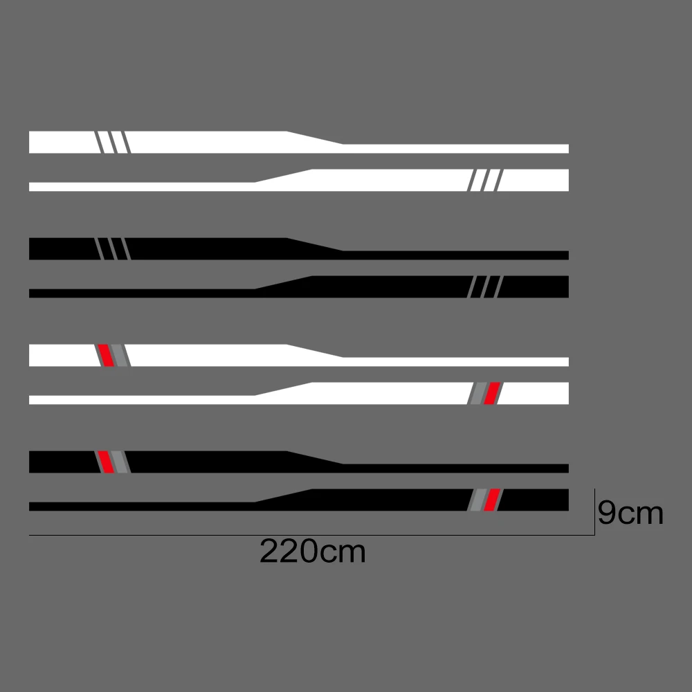 

Для Audi A4 B8 8K B9 Avant B7 8W 8E B6 наклейка на боковую дверь автомобиля гоночная полоса графический декор авто внешние аксессуары