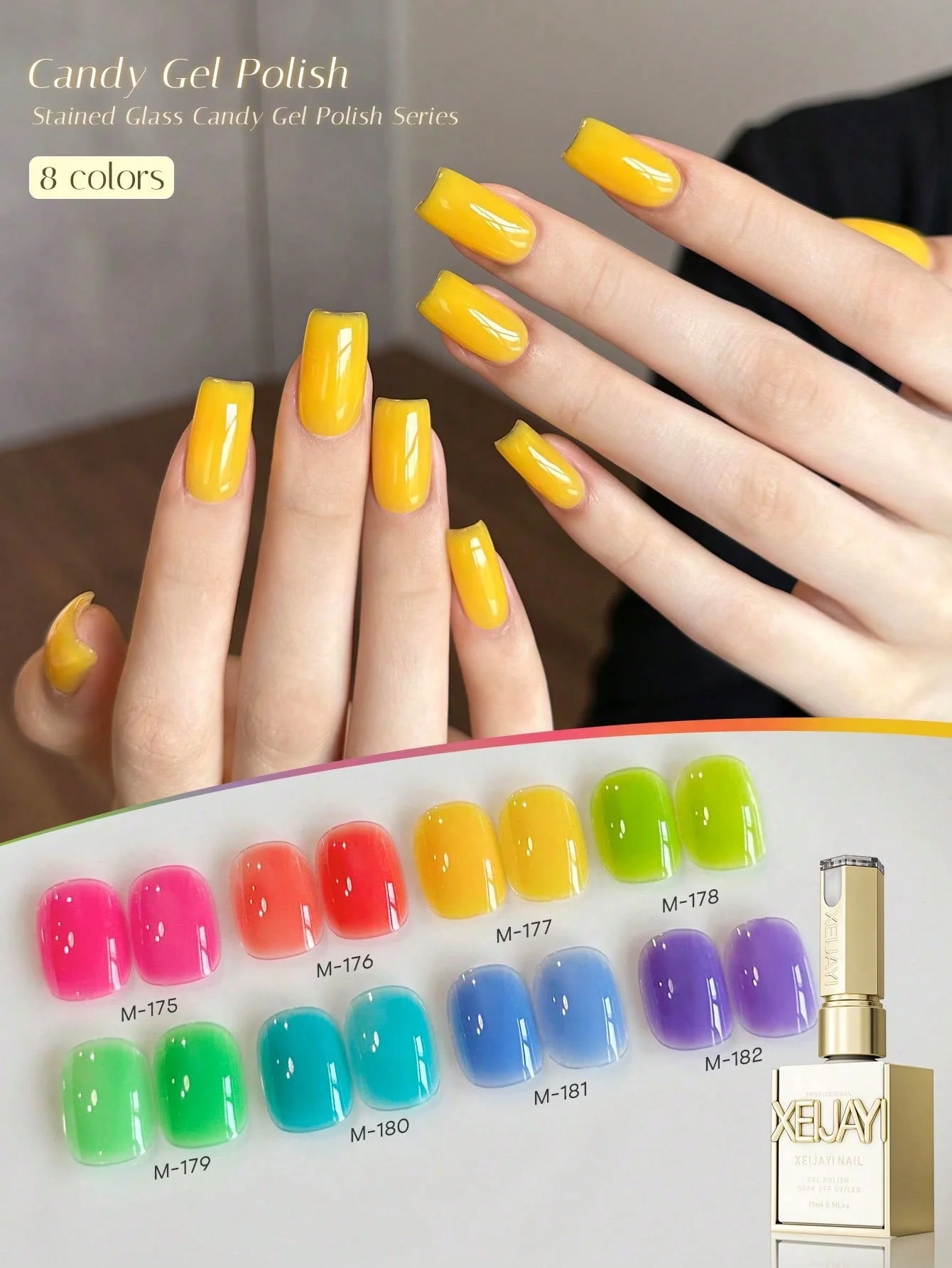 

8 цветов, 15 мл, гель-лак для ногтей, замачиваемый УФ-светодиодный гель для ногтей, инструменты для женского дизайна ногтей, модные ногти для домашнего салона, дизайн ногтей, сделай сам