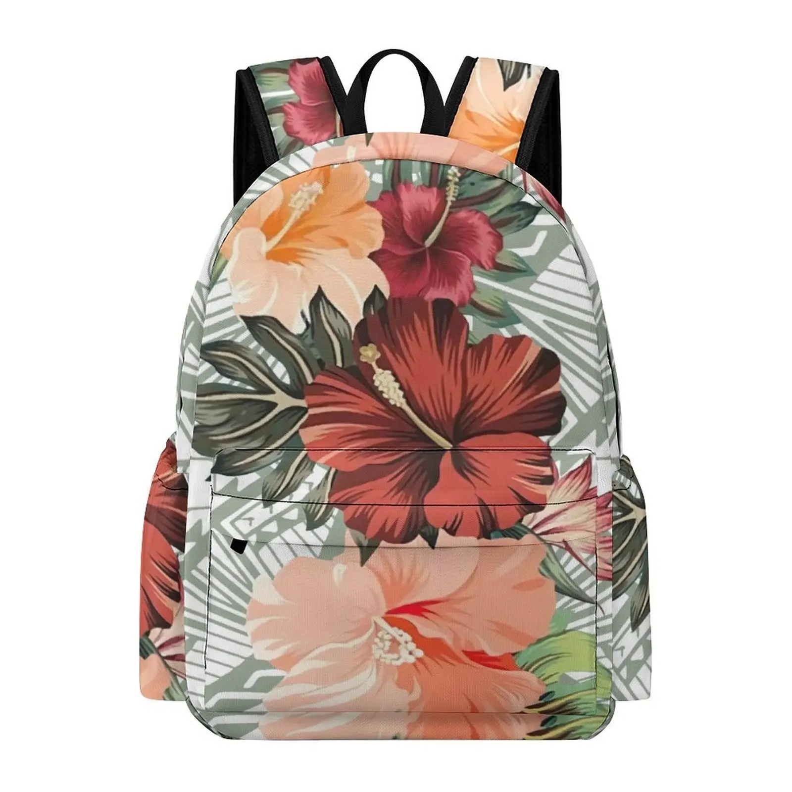 حقيبة ظهر مدرسية مطبوعة على الطراز البولينيزي قابلة للتخصيص، حقيبة كمبيوتر محمول ذات سعة كبيرة، حزام كتف قابل للتعديل #2