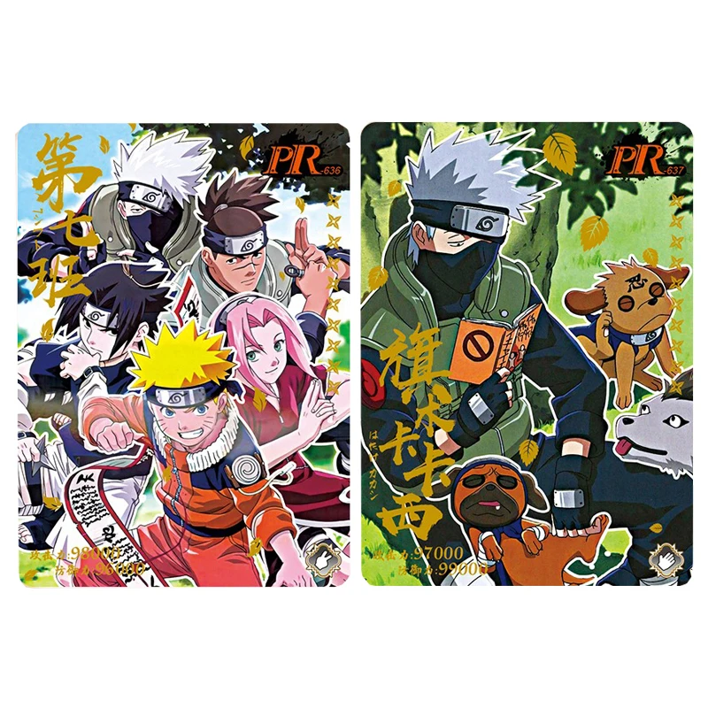 Anime NARUTO Rare PR Reflections Flash Cards Sasuke Hatake Kakashi Haruno Sakura Toys for boys Collectible Cards Birthday Gifts