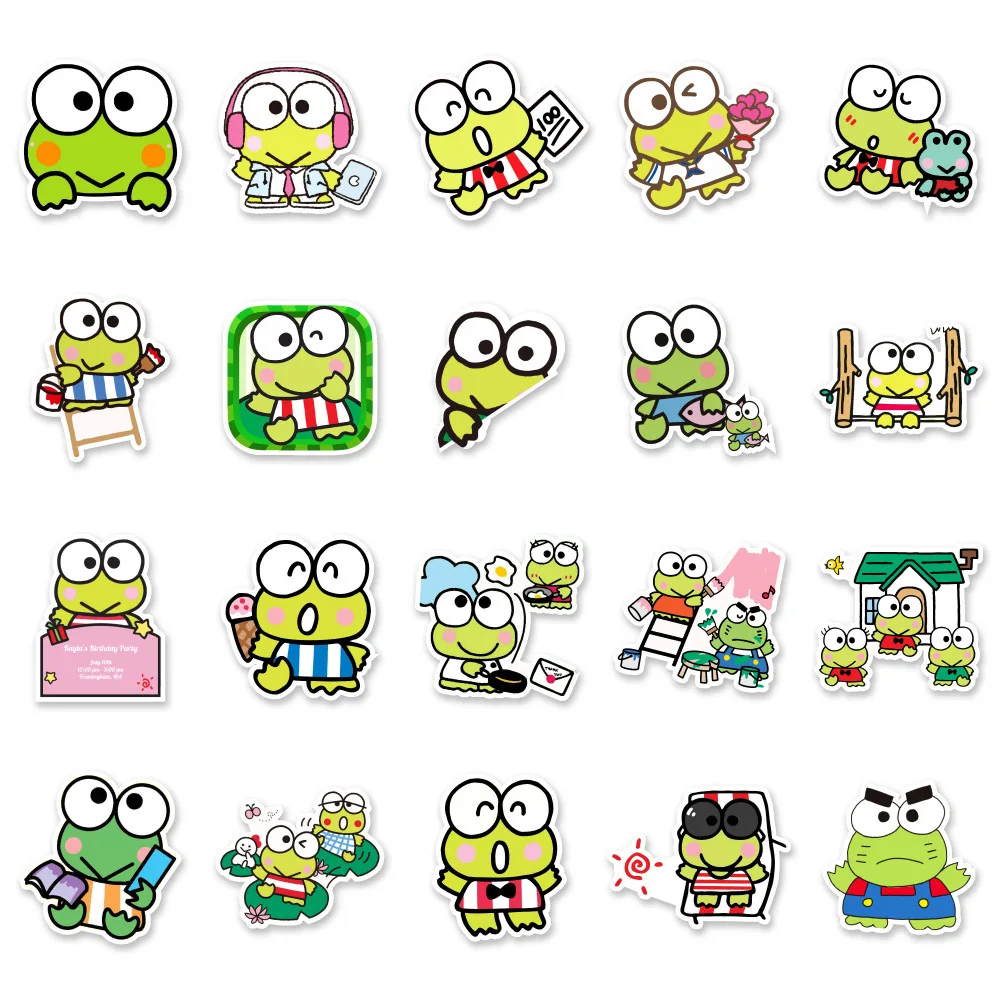 10/30/50pcs KEROKERO KEROPPI Sanrio Stickers Cute Cartoon Frog Decals DIY Suitacse Laptop Phone Bike Graffiti Sticker Decoration