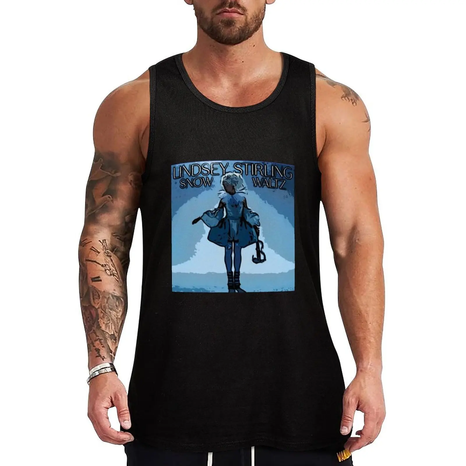 Lindsey Stirling Snow Waltz - abstract cover art Tank Top men clothings Gym t-shirt man Man clothes for gym