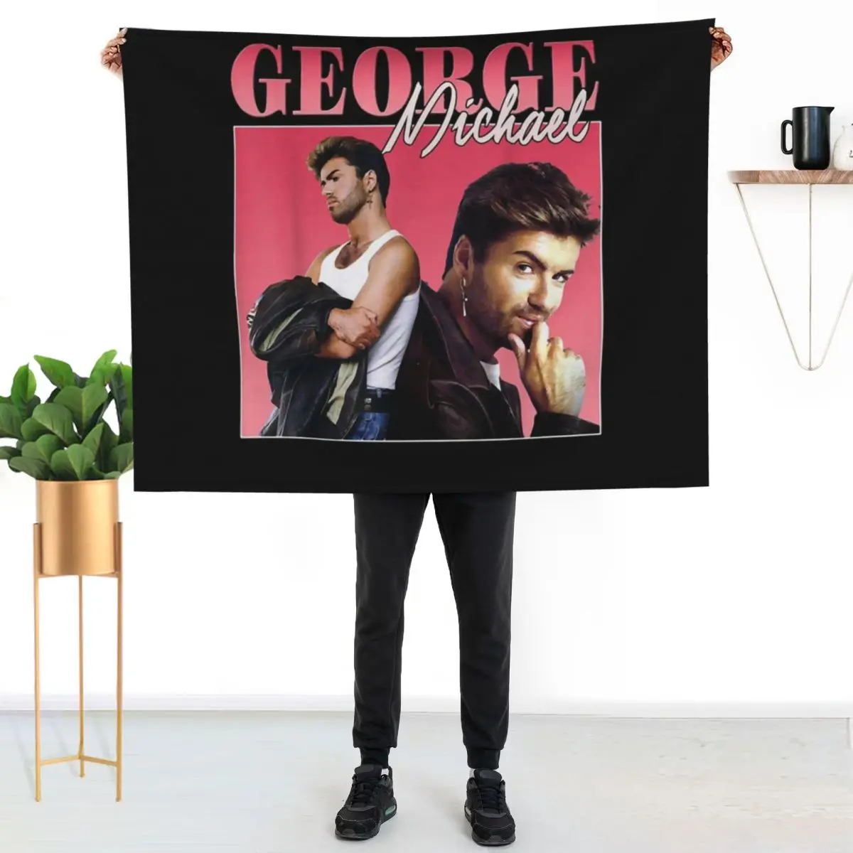 

Retro George Michaels Love Music Legends Live Forever Classic Throw Blanket Outdoor Soft Blanket for Picnic Beach Camping