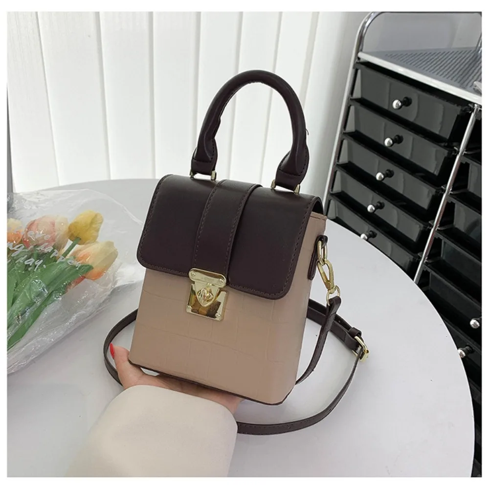 Stone Pattern Shoulder Bag New Large Capacity PU Underarm Bag Mixture Colour Small Handbag for Women