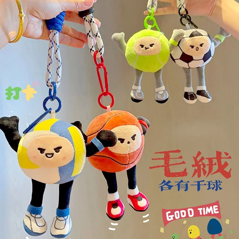 

Original Soccer Boy Plush Keychain Cartoon Sports Event Periphery Cute Stuffed Bag Pendant For Soccer Sports Fans Daily Decorat