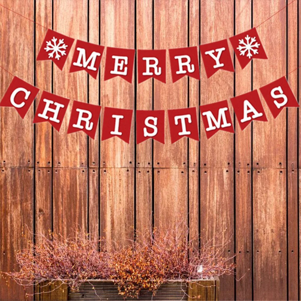 

Christmas Decoration Merry Xmas Bunting Garland Banner Streamer Party Home Decor Indoor Outdoor Holiday Supplies Christmas