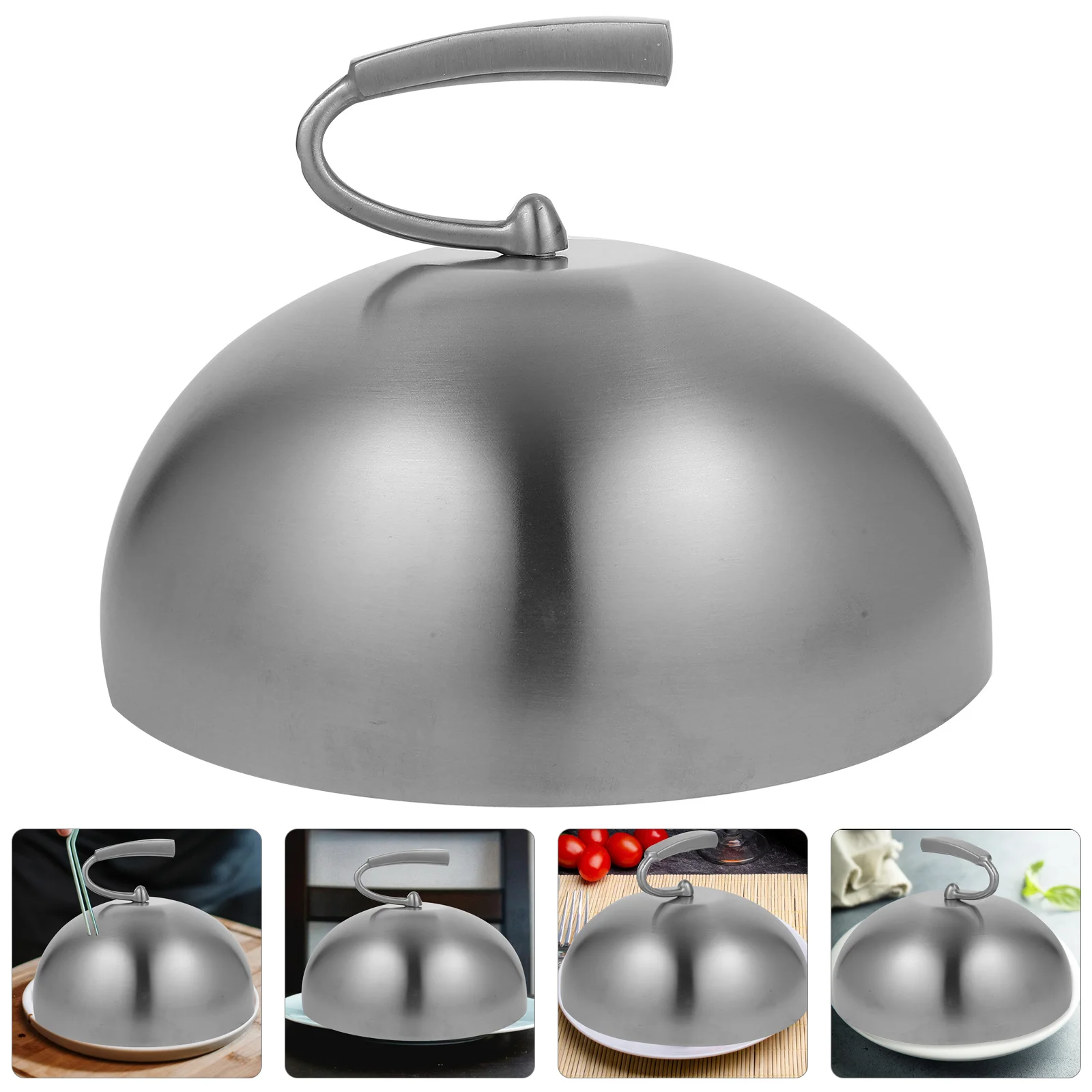 

Steak Cover Stainless Steel Food Protective Dome BBQ Lid Anti Splashing Kitchen Restaurant Fresh Keeping Cover Versatile