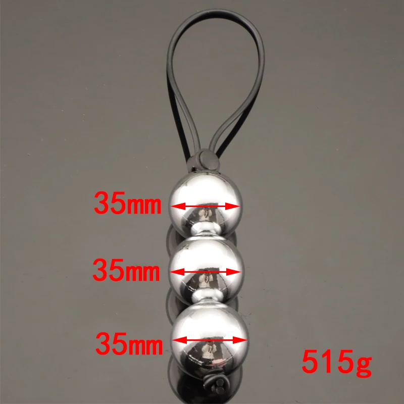 500g Heavy Metal Pendent 3 Balls Penis Rings Dick Stretcher Erection Enlarger Extender Weight Cock Ring Sex Toy For Men Sex Shop