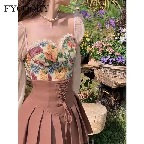 Женское платье FYCOOKY  Prairie Chic с цветочным принтом