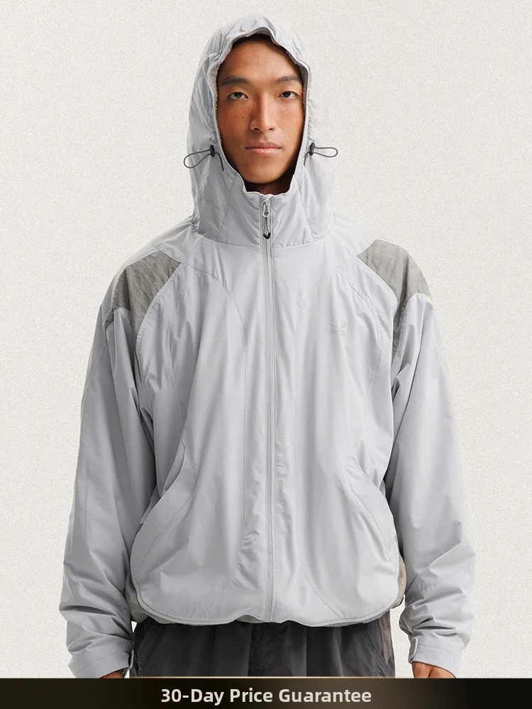 

Nted Mountain Series Men's Jaet Hooded Fce Lined Outdoor Windproof Winter Coat Couples Sle Loose Fit Youth Faion