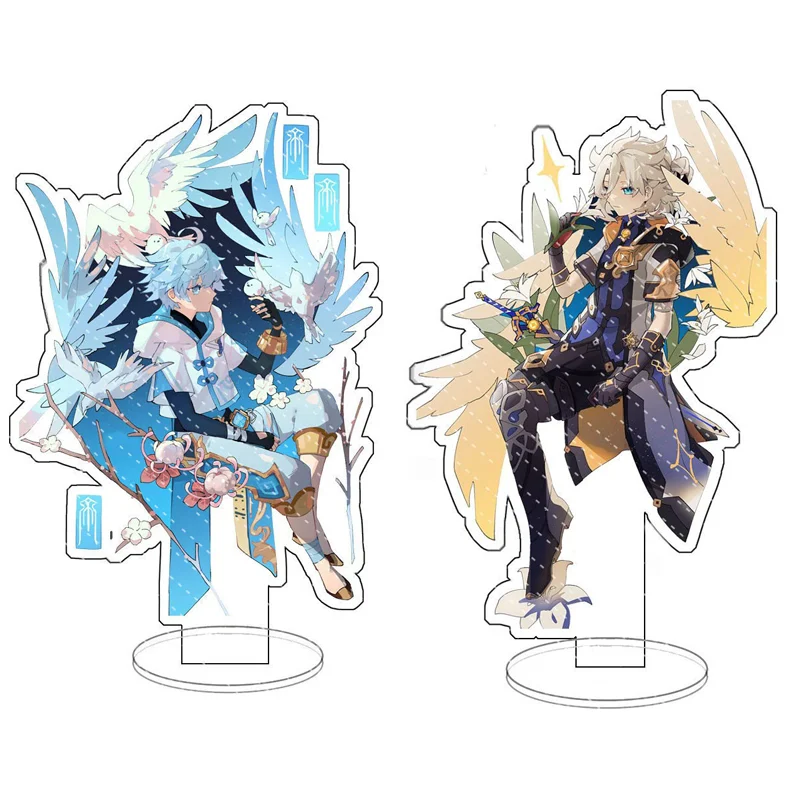 Game Yuanshen Impacting Acrylic Stand Cute Anime Characters Wanderer Ganyu Hu Tao Keqing Model Plaque Collectible Gifts for Fans