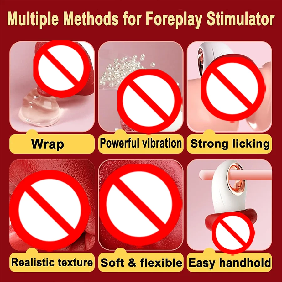 Honey Tongue Adult Sex Products Female Simulated Tongue Licking Masturbator G-Point Vibration Insertion Tool view 3